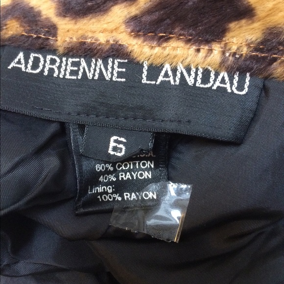 Adrienne Landau faux fur pencil skirt leopard 6 - Picture 6 of 7